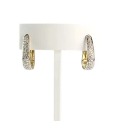 Boucles d'oreilles d'occasion or 750 jaune diamants