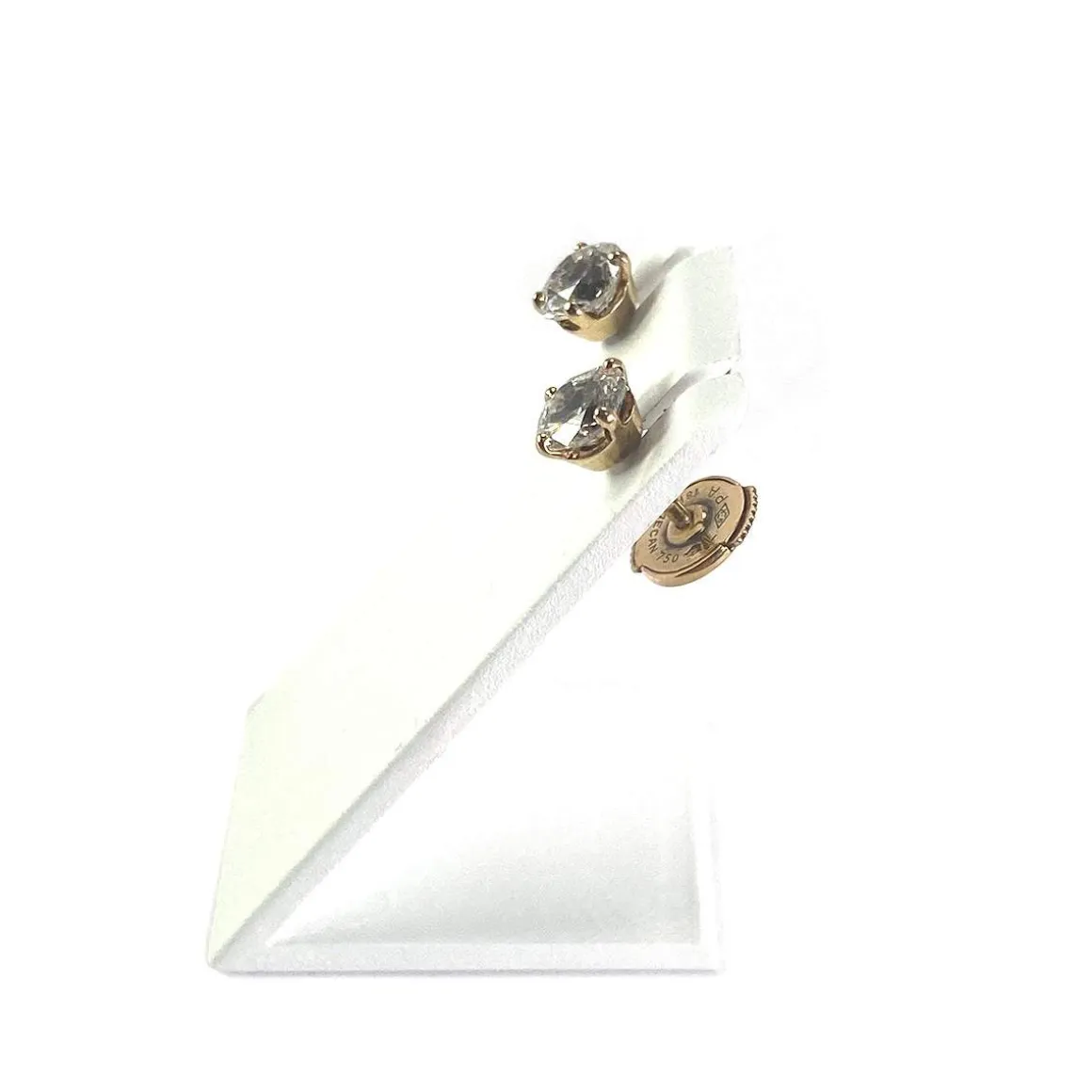 Boucles d'oreilles d'occasion or 750 jaune diamant