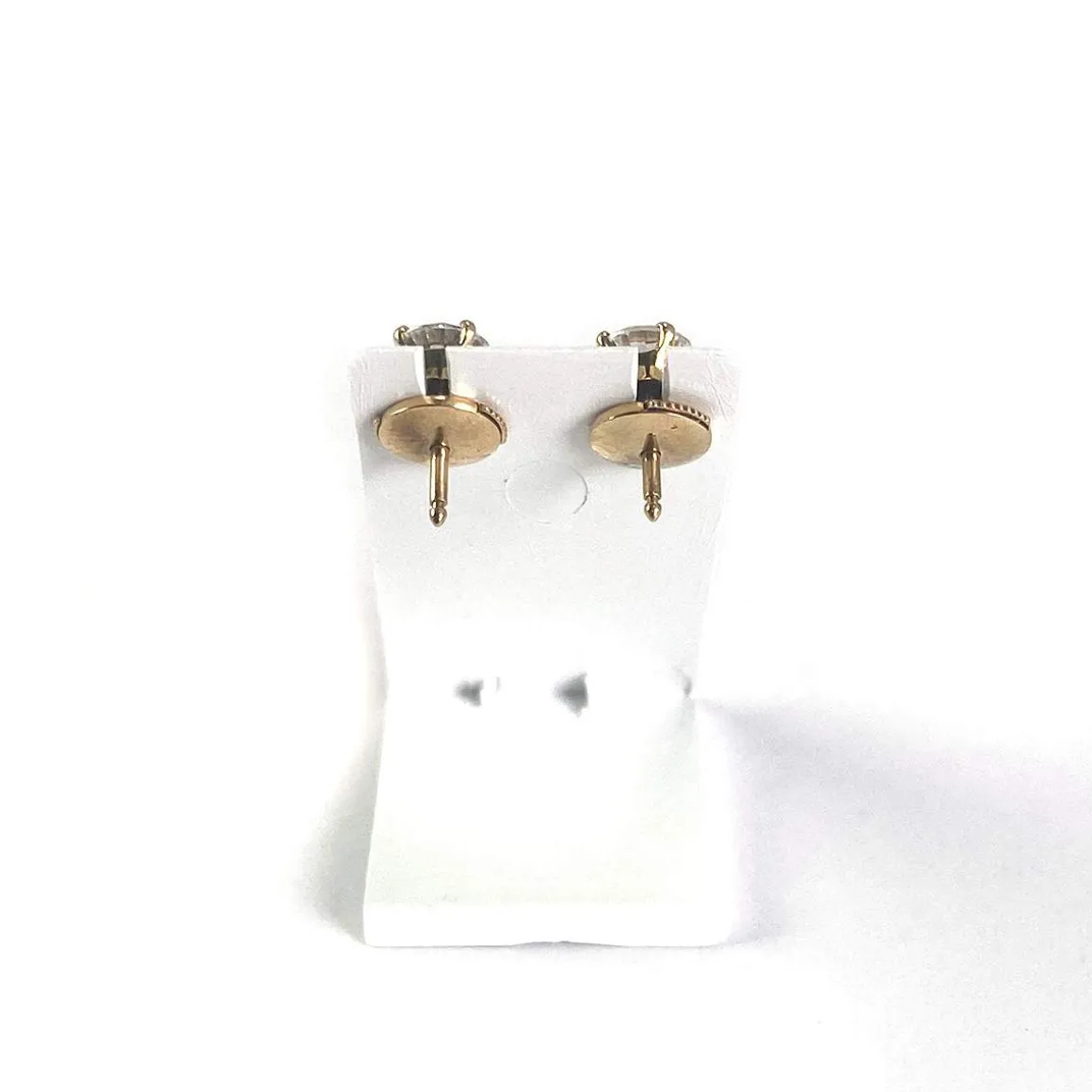 Boucles d'oreilles d'occasion or 750 jaune diamant