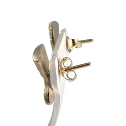 Boucles d'oreilles d'occasion or 750 jaune motif Africain