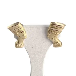Boucles d'oreilles d'occasion or 750 jaune motif Africain