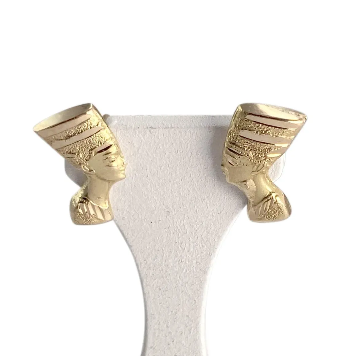 Boucles d'oreilles d'occasion or 750 jaune motif Africain