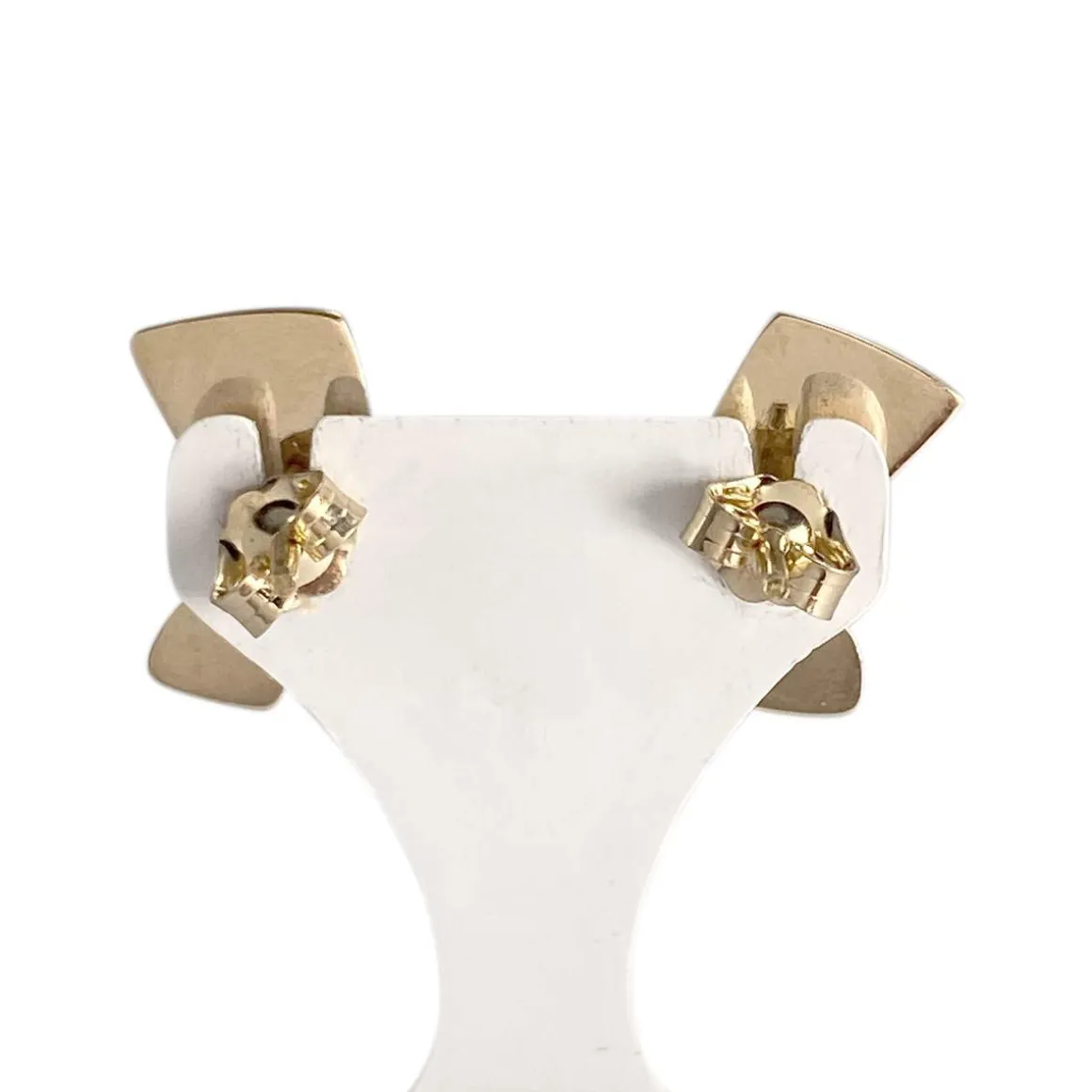 Boucles d'oreilles d'occasion or 750 jaune motif Africain
