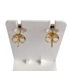 Boucles d'oreilles d'occasion or 750 jaune coeurs saphirs