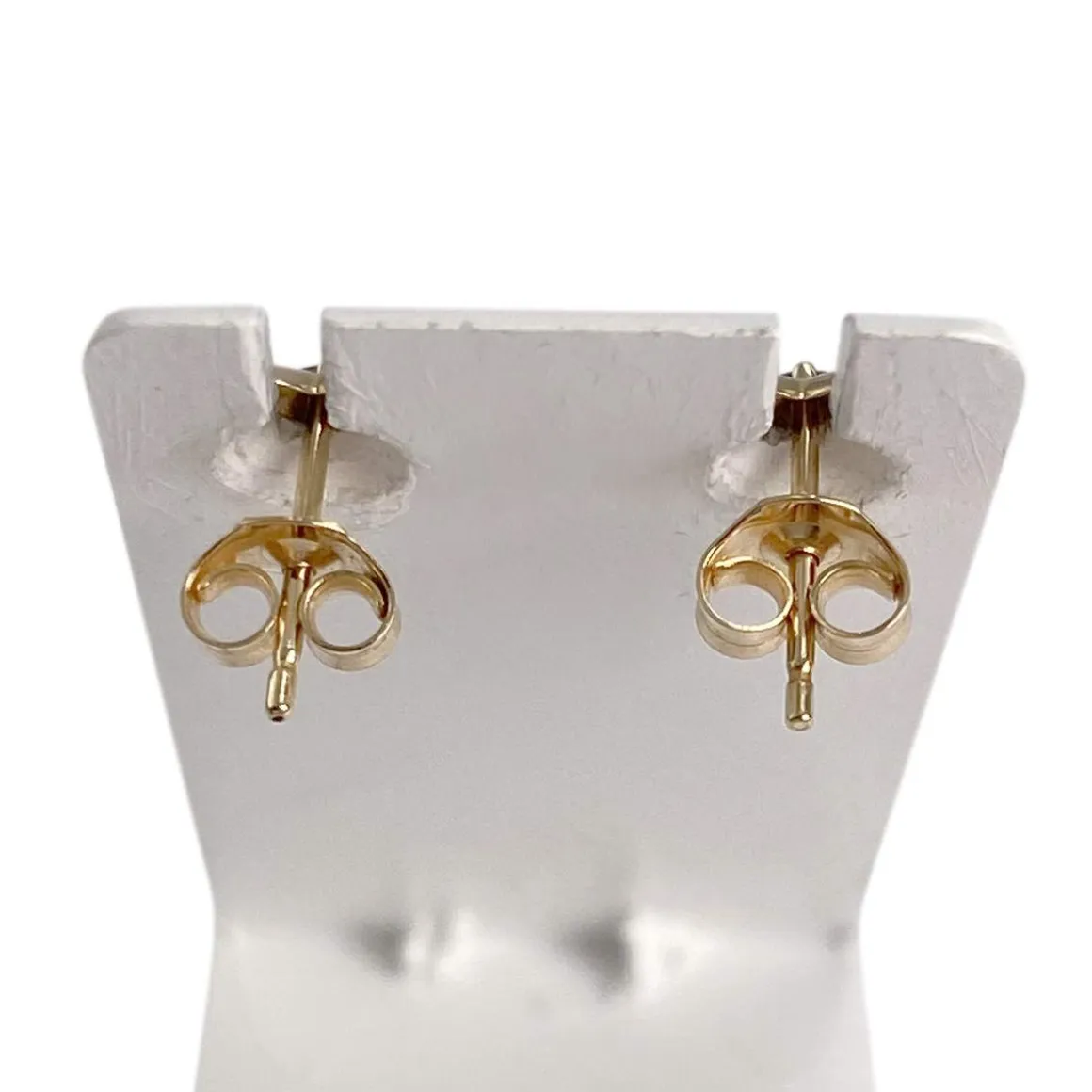 Boucles d'oreilles d'occasion or 750 jaune coeurs saphirs