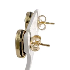 Boucles d'oreilles d'occasion or 750 jaune camées