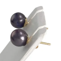 Boucles d'oreilles d'occasion or 750 jaune perle de culture