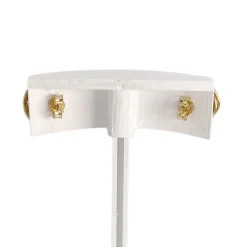 Boucles d'oreilles d'occasion or 750 jaune perles de culture