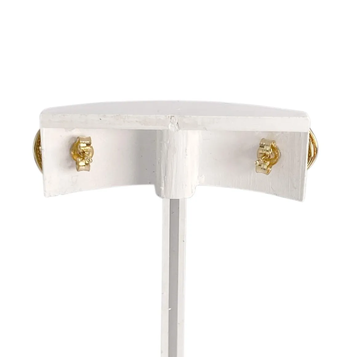 Boucles d'oreilles d'occasion or 750 jaune perles de culture
