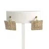 Boucles d'oreilles d'occasion or 750 jaune zirconias