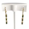 Boucles d'oreilles d'occasion or 750 jaune tourmalines vertes