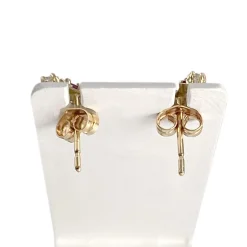 Boucles d'oreilles d'occasion or 750 jaune rubis, zirconias