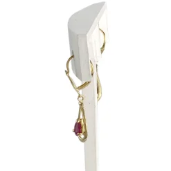 Boucles d'oreilles d'occasion or 585 jaune rubis