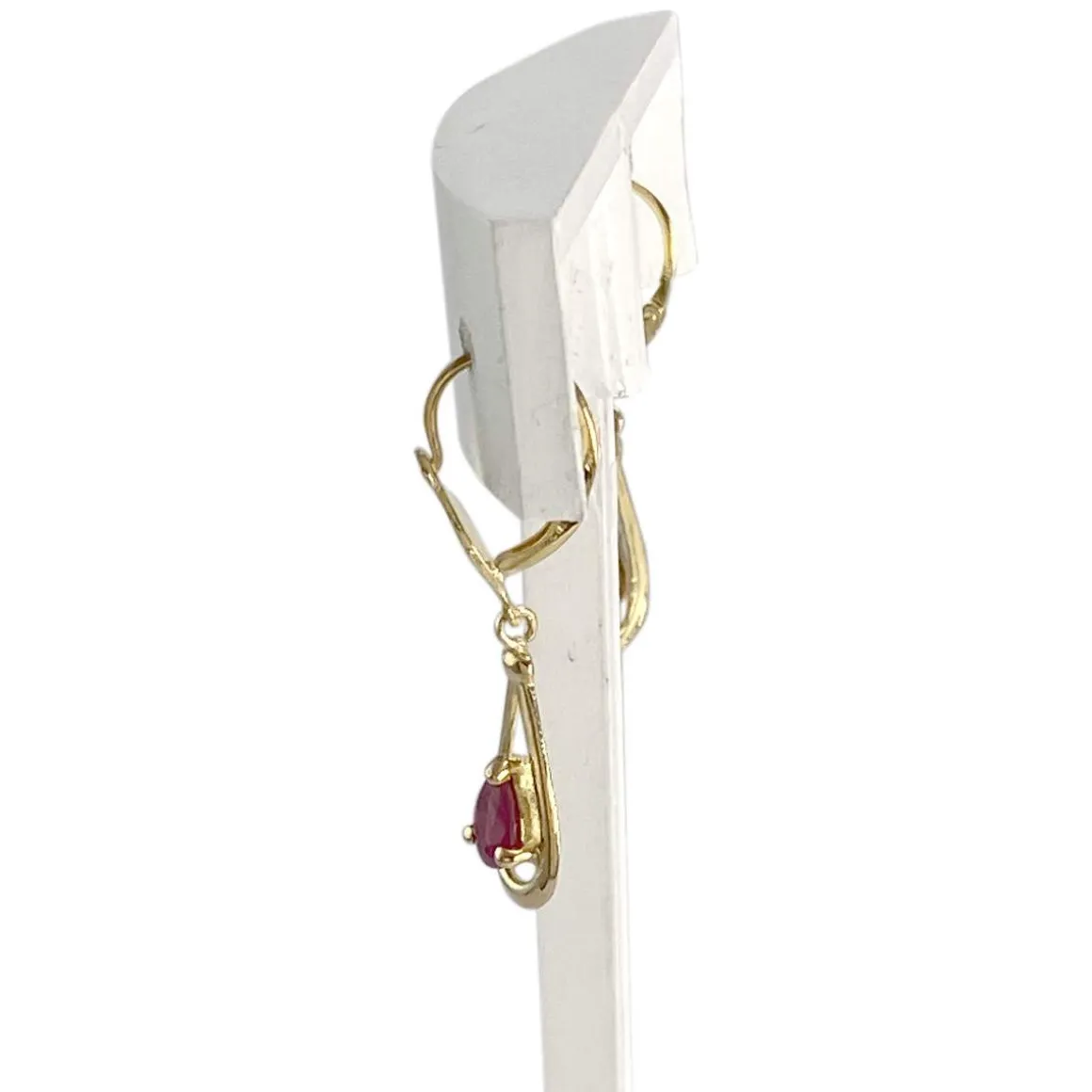 Boucles d'oreilles d'occasion or 585 jaune rubis