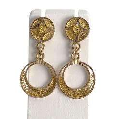 Boucles d'oreilles d'occasion or 750 jaune
