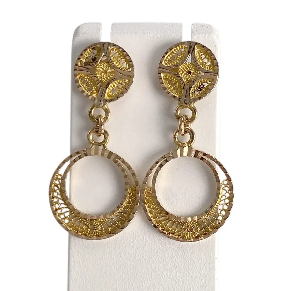 Boucles d'oreilles d'occasion or 750 jaune