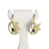 Boucles d'oreilles d'occasion or 750 jaunezirconiaszirconias