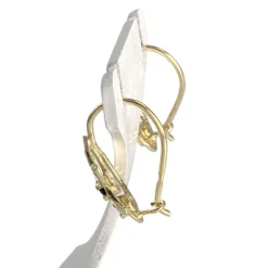 Boucles d'oreilles d'occasion or 750 jaunezirconiaszirconias