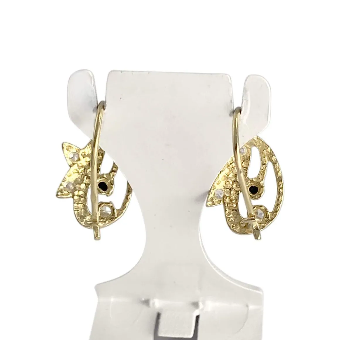 Boucles d'oreilles d'occasion or 750 jaunezirconiaszirconias