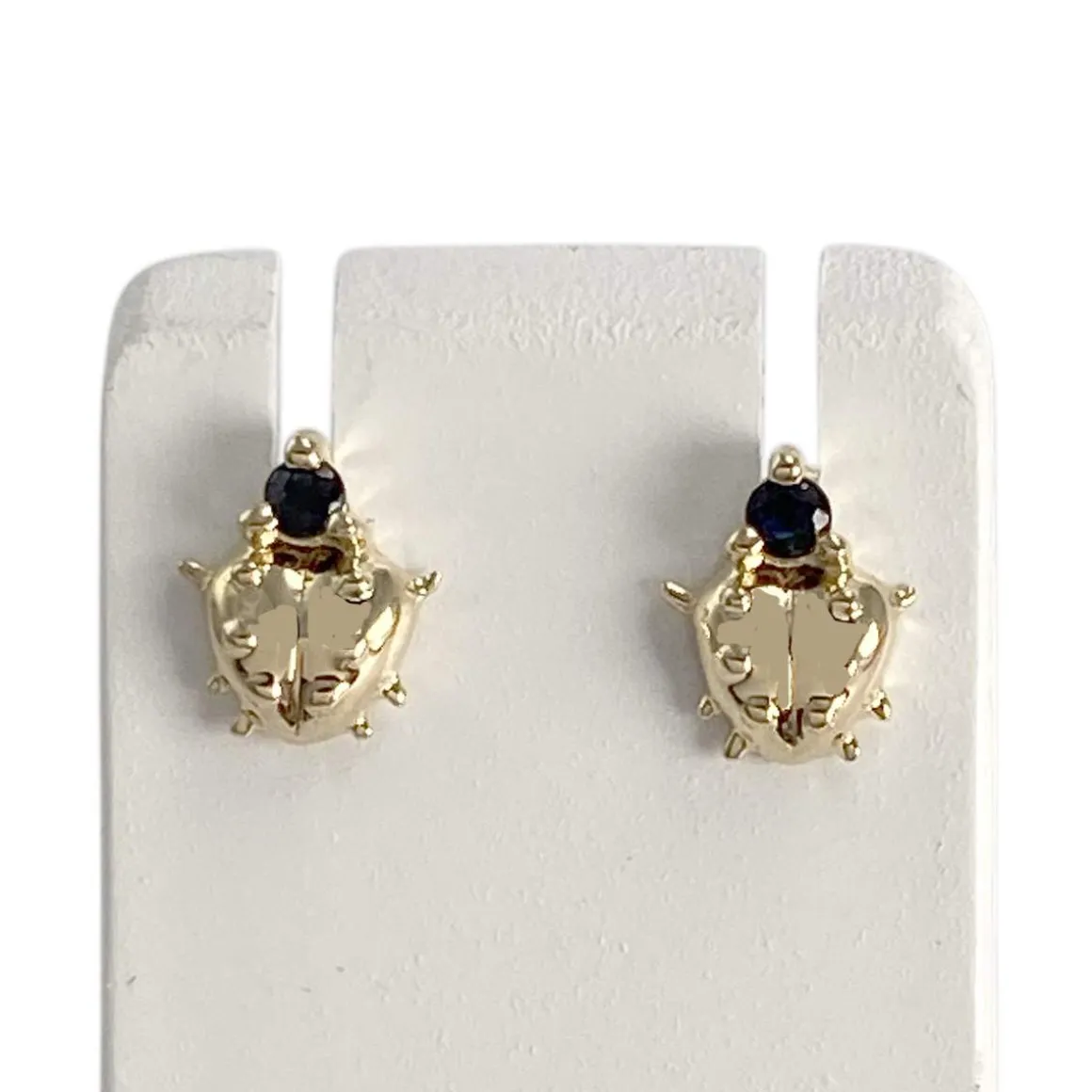 Boucles d'oreilles d'occasion or 750 jaune saphirs