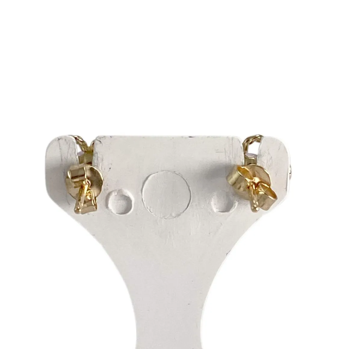 Boucles d'oreilles d'occasion or 750 jaune fleur