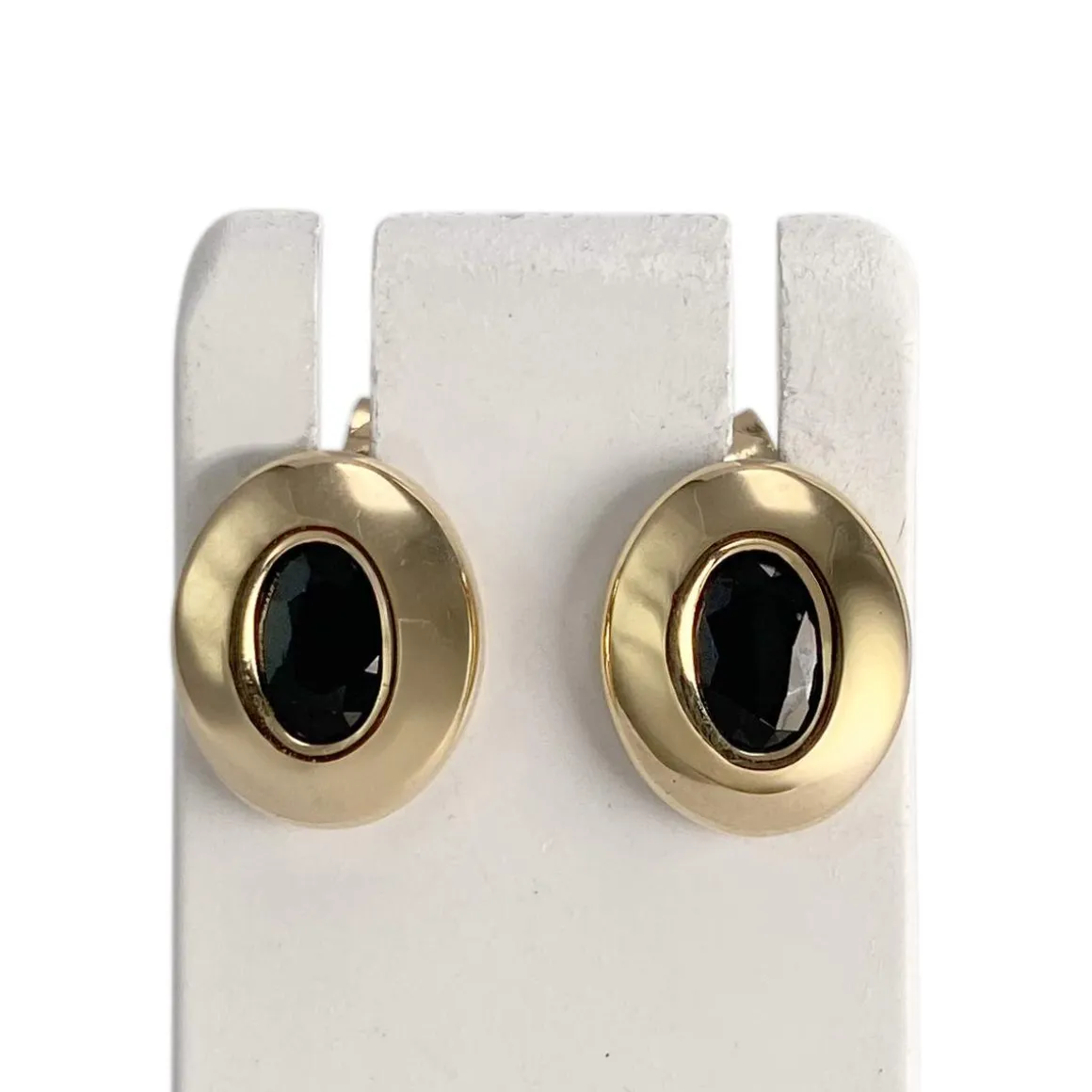 Boucles d'oreilles d'occasion or 750 jaune saphir