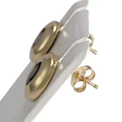 Boucles d'oreilles d'occasion or 750 jaune saphir