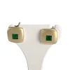 Boucles d'oreilles d'occasion or 750 jaune emeraude