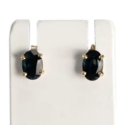 Boucles d'oreilles d'occasion or 750 jaune saphir