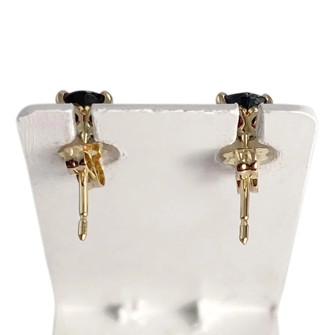 Boucles d'oreilles d'occasion or 750 jaune saphir