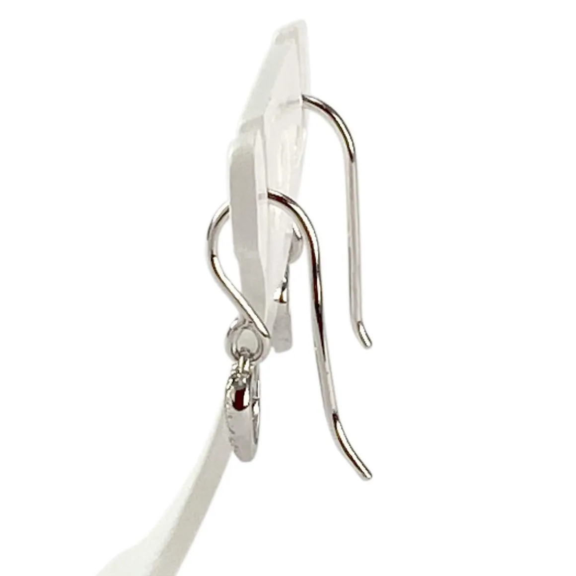 Boucles d'oreilles d'occasion or 375 blanc diamants