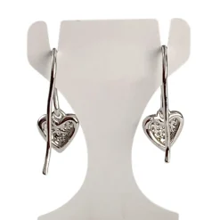 Boucles d'oreilles d'occasion or 375 blanc diamants