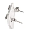 Boucles d'oreilles d'occasion or 750 blanc diamants
