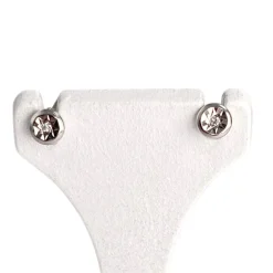 Boucles d'oreilles d'occasion or 750 blanc diamants