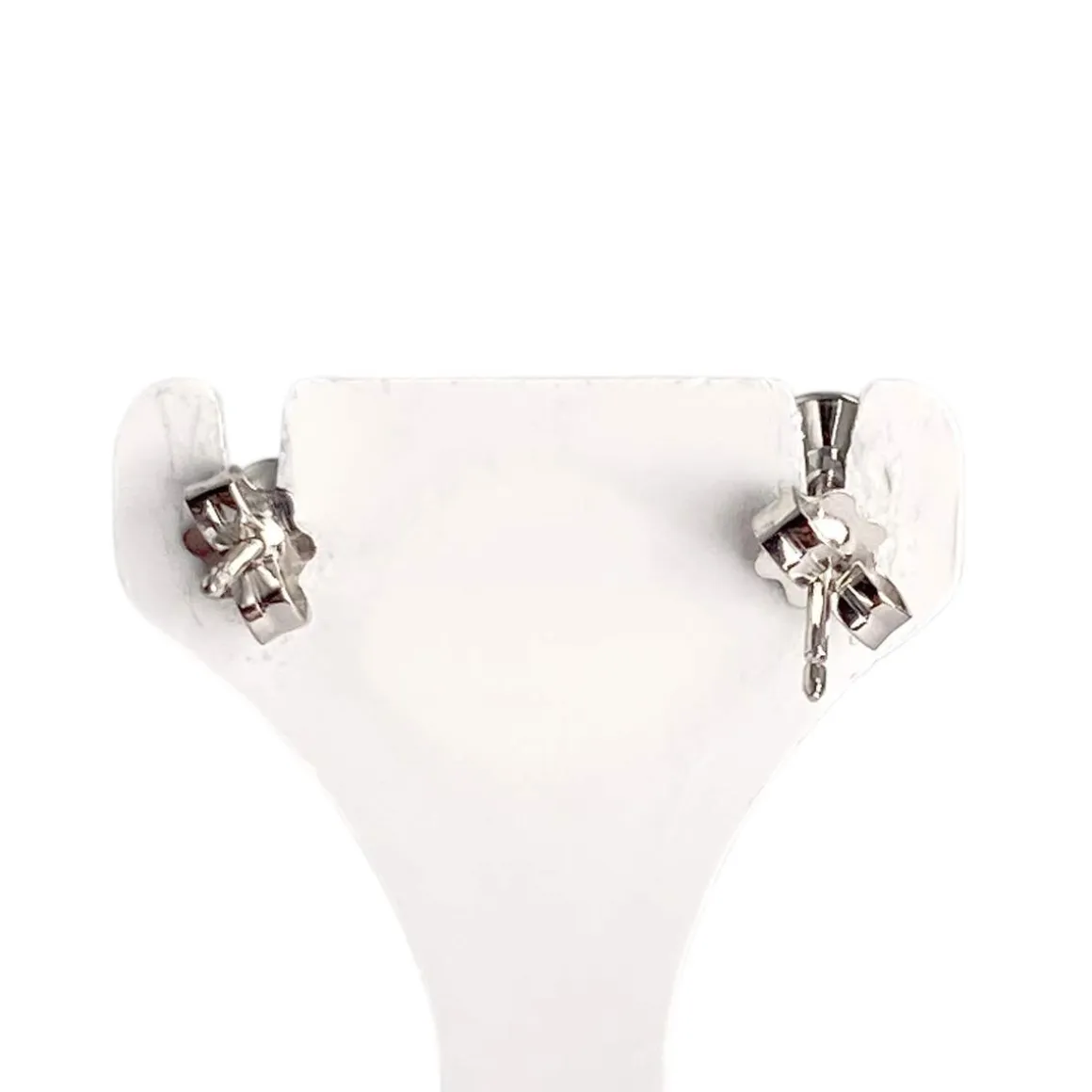 Boucles d'oreilles d'occasion or 750 blanc diamants