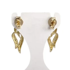 Boucles d'oreilles d'occasion 2 tons 750 diamant