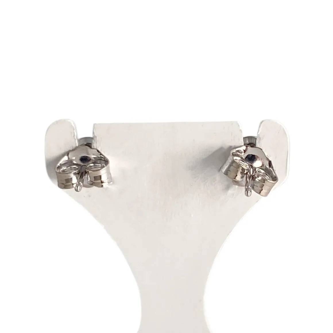 Boucles d'oreilles d'occasion or 750 blanc diamants