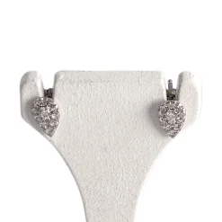 Boucles d'oreilles d'occasion or 750 blanc diamants