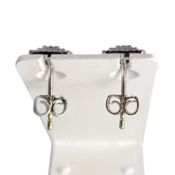 Boucles d'oreilles d'occasion or 750 blanc diamants