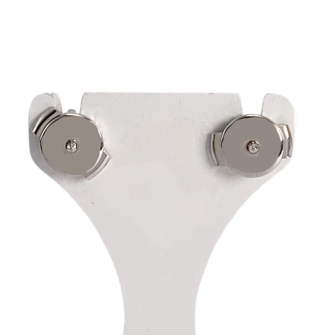 Boucles d'oreilles d'occasion or 750 blanc diamants