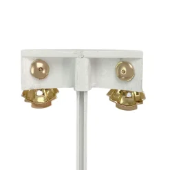 Boucles d'oreilles d'occasion or 750 jaune et rhodié diamants perles de culture
