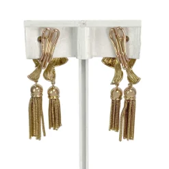 Boucles d'oreilles d'occasion 2 ors 750 diamants