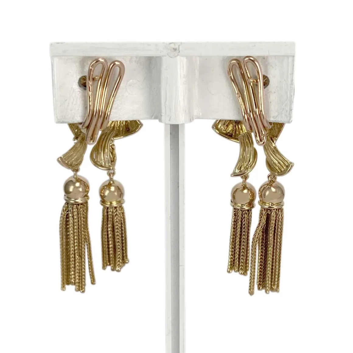 Boucles d'oreilles d'occasion 2 ors 750 diamants