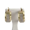 Boucles d'oreilles d'occasion 2 ors 750 diamants