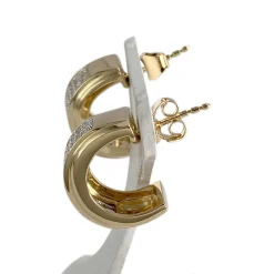 Boucles d'oreilles d'occasion 2 ors 750 diamants