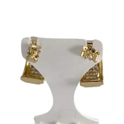 Boucles d'oreilles d'occasion 2 ors 750 diamants