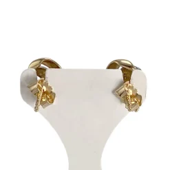Boucles d'oreilles d'occasion 2 ors 750 saphir diamant