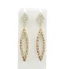 Boucles d'oreilles d'occasion or 750 jaune diamants