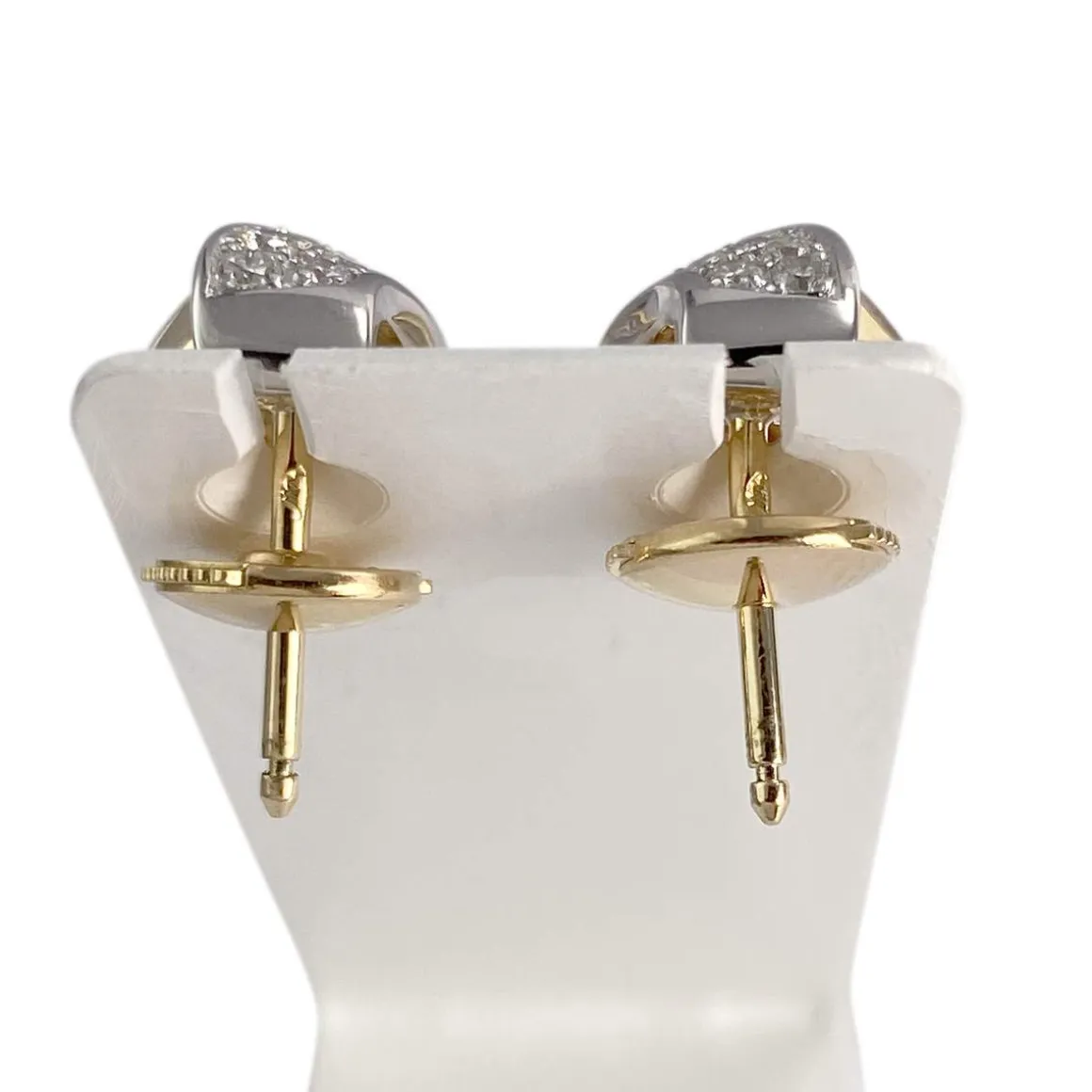 Boucles d'oreilles d'occasion 2 ors 750 diamants