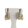 Boucles d'oreilles d'occasion or 750 2 tons diamants